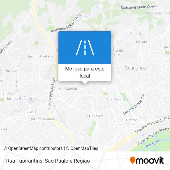 Rua Tupirantins mapa