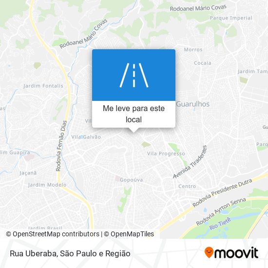 Rua Uberaba mapa