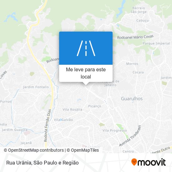 Rua Urânia mapa