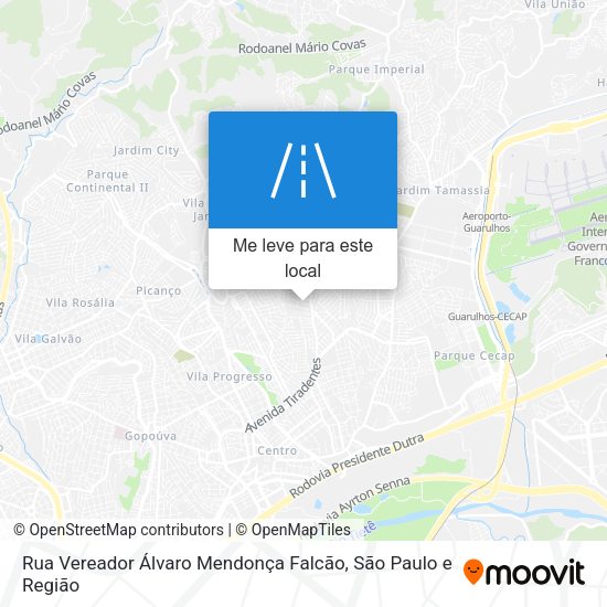 Rua Vereador Álvaro Mendonça Falcão mapa