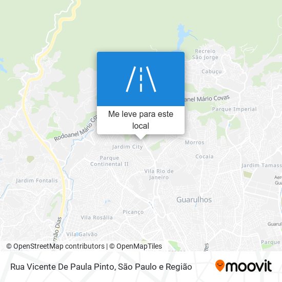 Rua Vicente De Paula Pinto mapa