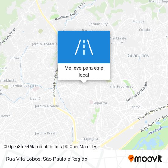 Rua Vila Lobos mapa