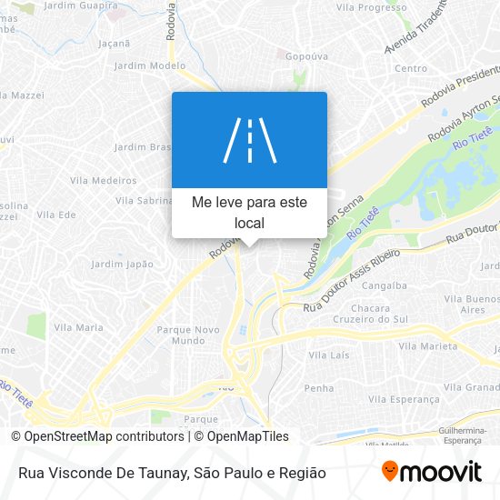 Rua Visconde De Taunay mapa