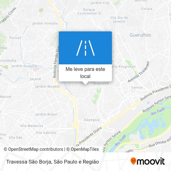Travessa São Borja mapa
