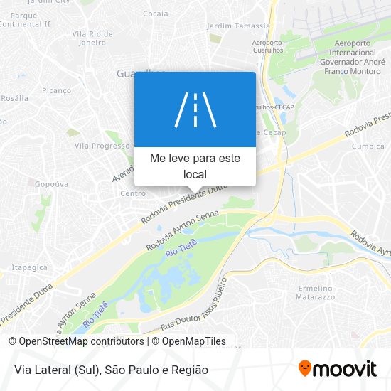Via Lateral (Sul) mapa