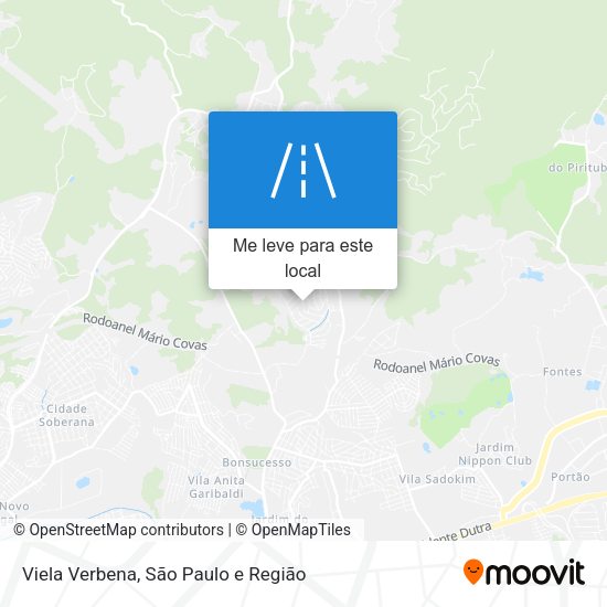 Viela Verbena mapa