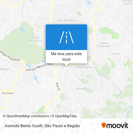Avenida Bento Guelfi mapa