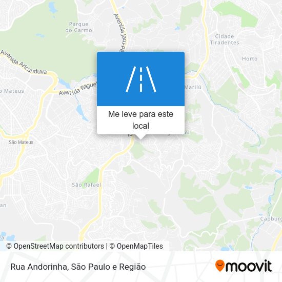 Rua Andorinha mapa