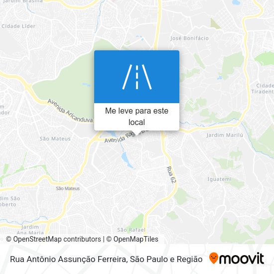 Rua Antônio Assunção Ferreira mapa