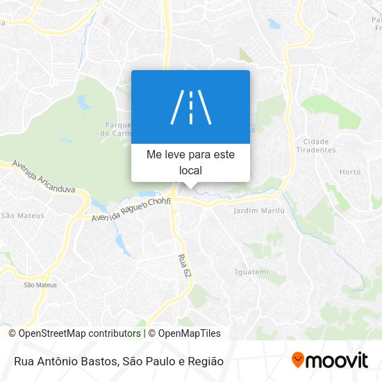 Rua Antônio Bastos mapa