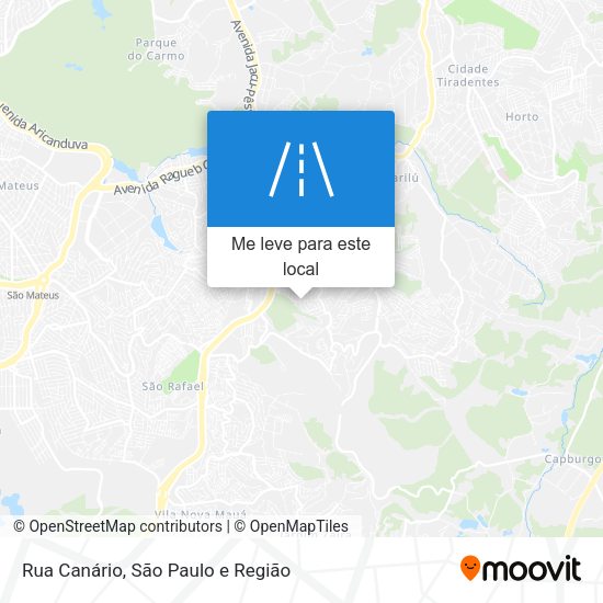 Rua Canário mapa