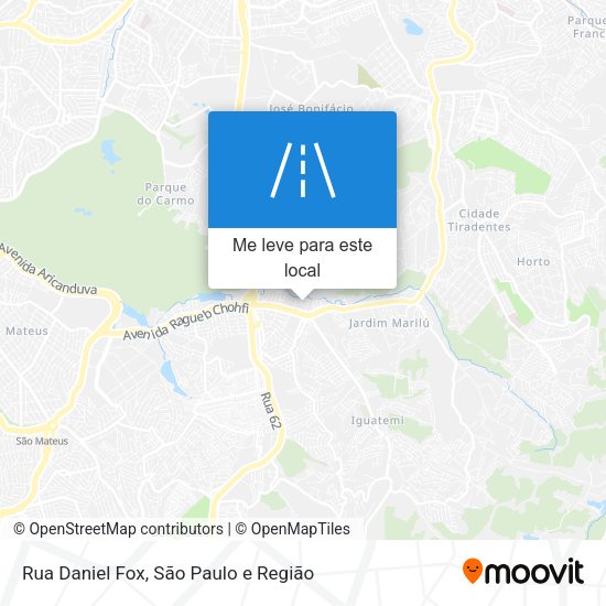Rua Daniel Fox mapa