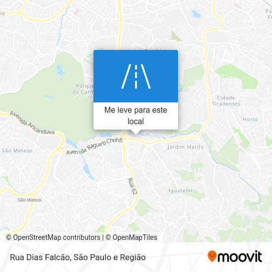 Rua Dias Falcão mapa