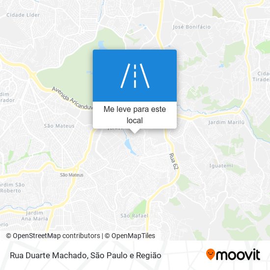 Rua Duarte Machado mapa