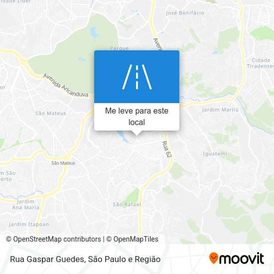 Rua Gaspar Guedes mapa