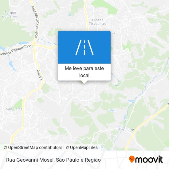 Rua Geovanni Mosel mapa