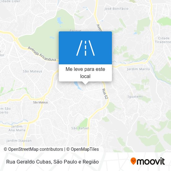 Rua Geraldo Cubas mapa
