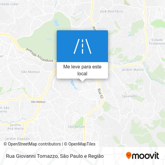 Rua Giovanni Tomazzo mapa