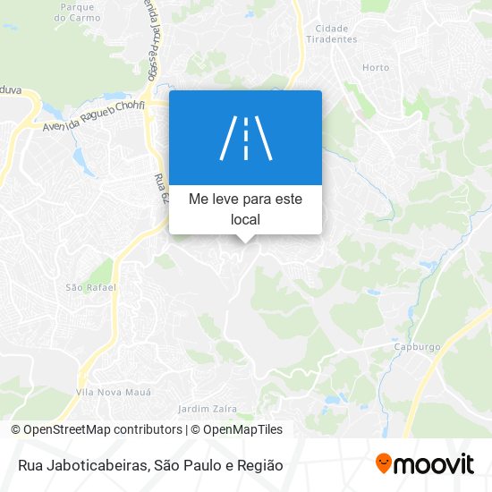 Rua Jaboticabeiras mapa