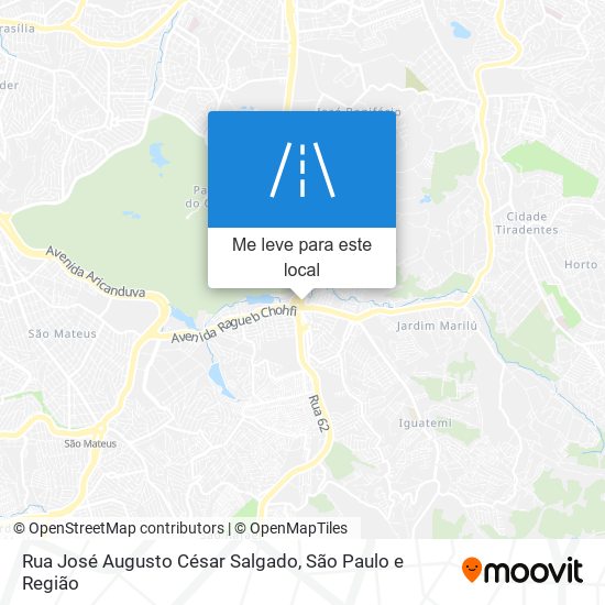 Rua José Augusto César Salgado mapa