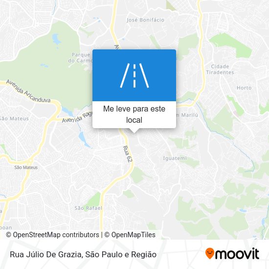 Rua Júlio De Grazia mapa