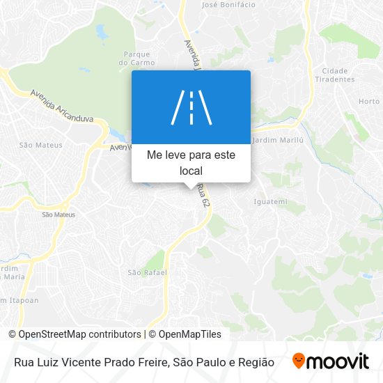 Rua Luiz Vicente Prado Freire mapa