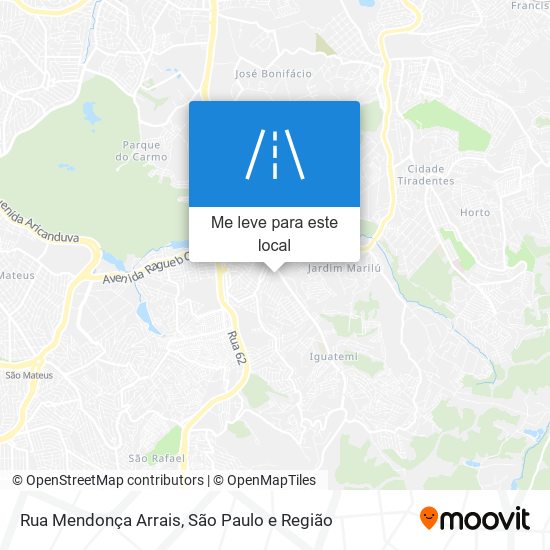 Rua Mendonça Arrais mapa