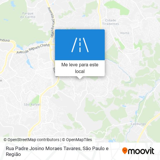 Rua Padre Josino Moraes Tavares mapa