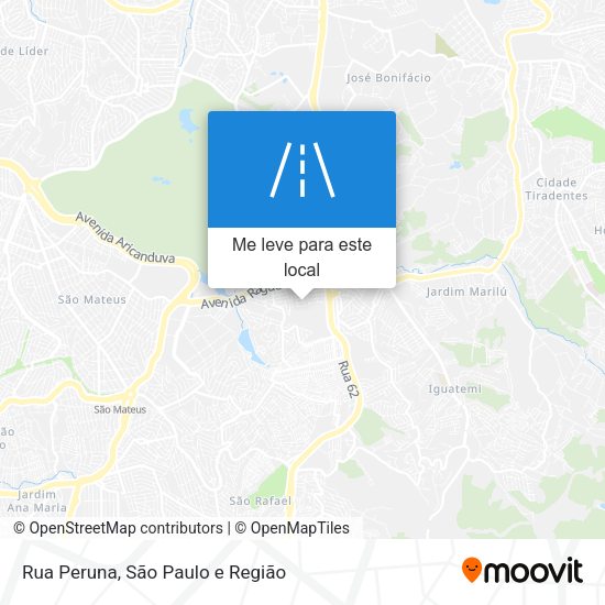 Rua Peruna mapa