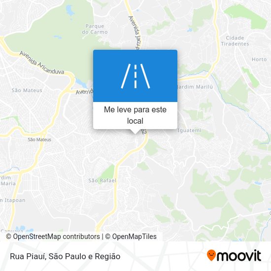 Rua Piauí mapa