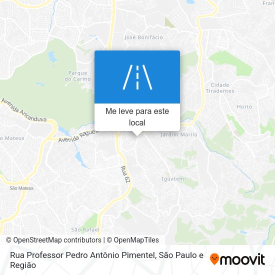 Rua Professor Pedro Antônio Pimentel mapa