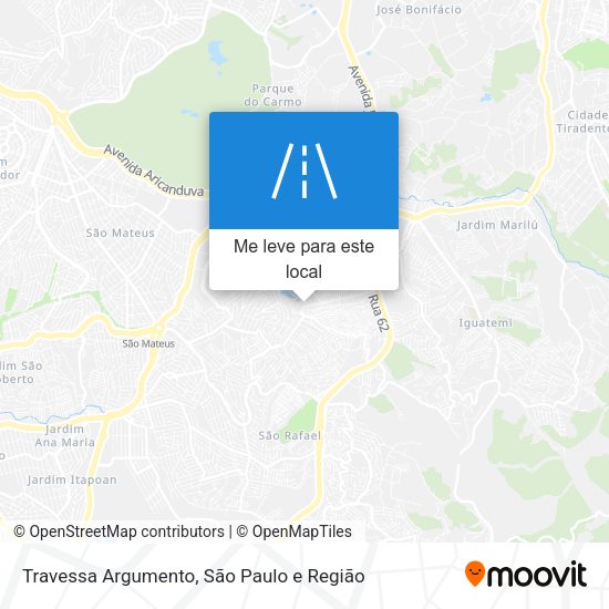 Travessa Argumento mapa