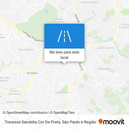 Travessa Sandália Cor De Prata mapa