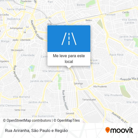 Rua Ariranha mapa