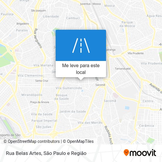 Rua Belas Artes mapa