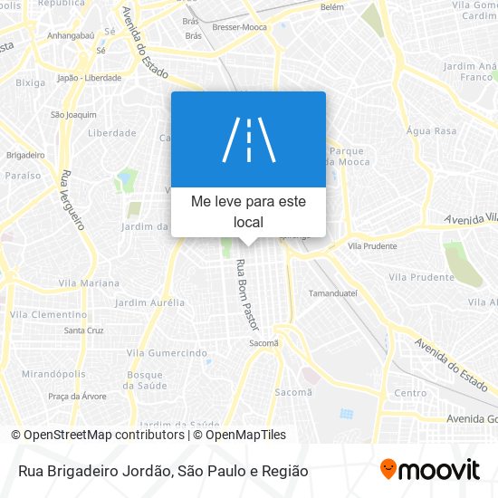 Rua Brigadeiro Jordão mapa