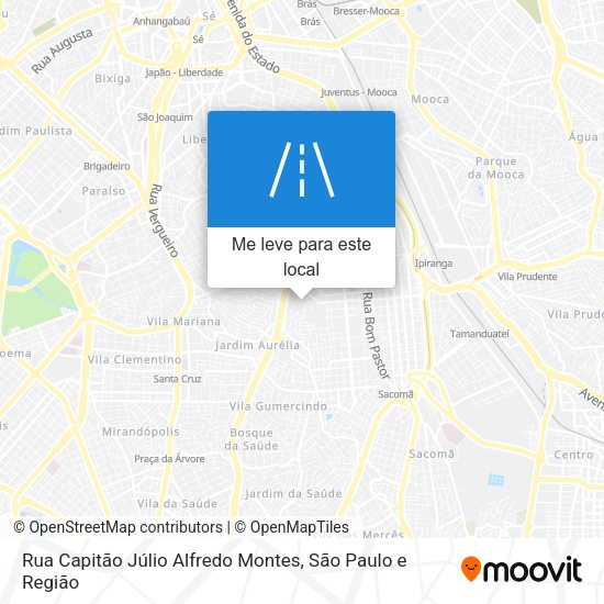 Rua Capitão Júlio Alfredo Montes mapa