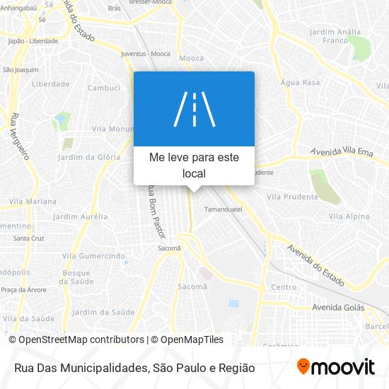 Rua Das Municipalidades mapa