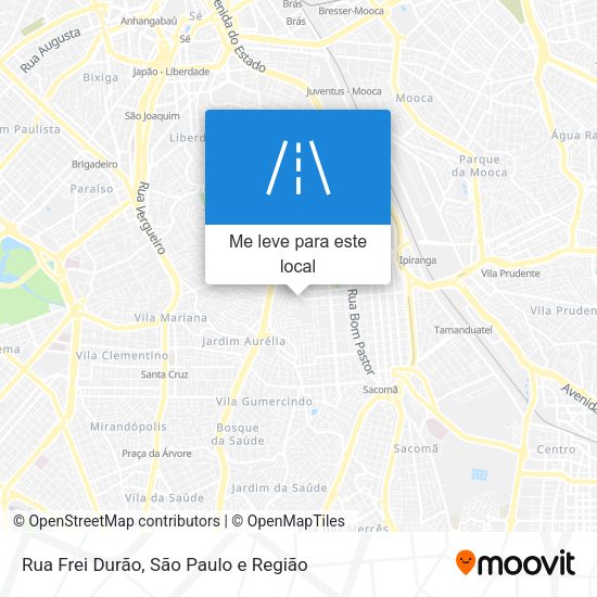 Rua Frei Durão mapa