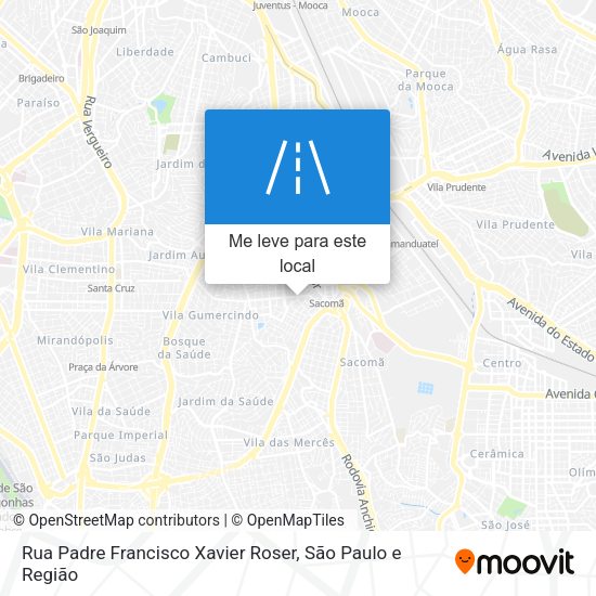 Rua Padre Francisco Xavier Roser mapa