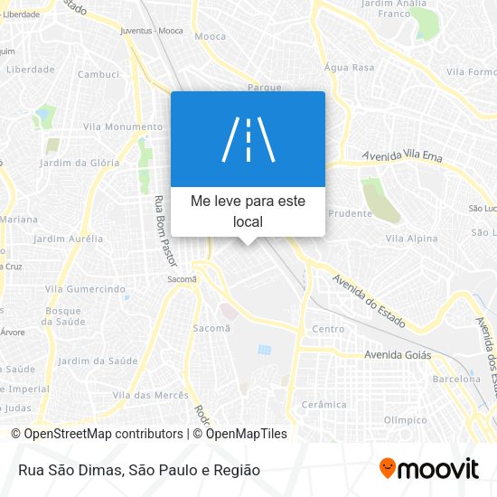 Rua São Dimas mapa