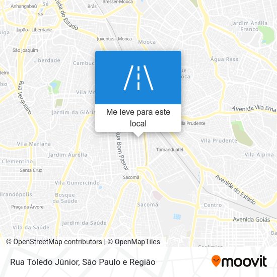 Rua Toledo Júnior mapa