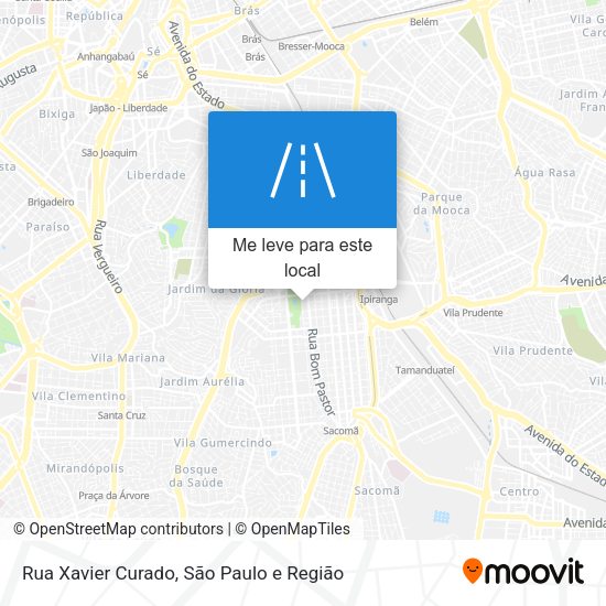Rua Xavier Curado mapa