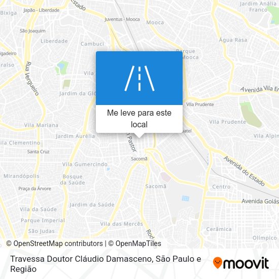 Travessa Doutor Cláudio Damasceno mapa