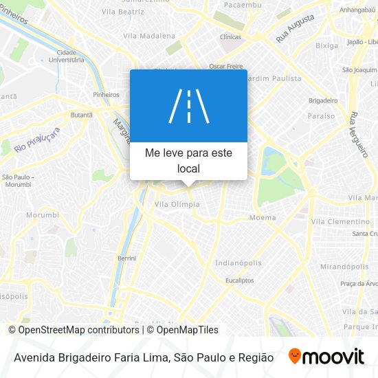 Avenida Brigadeiro Faria Lima mapa