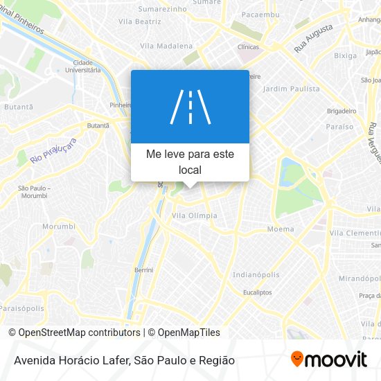 Avenida Horácio Lafer mapa