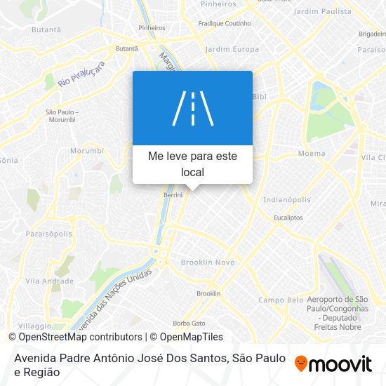 Avenida Padre Antônio José Dos Santos mapa