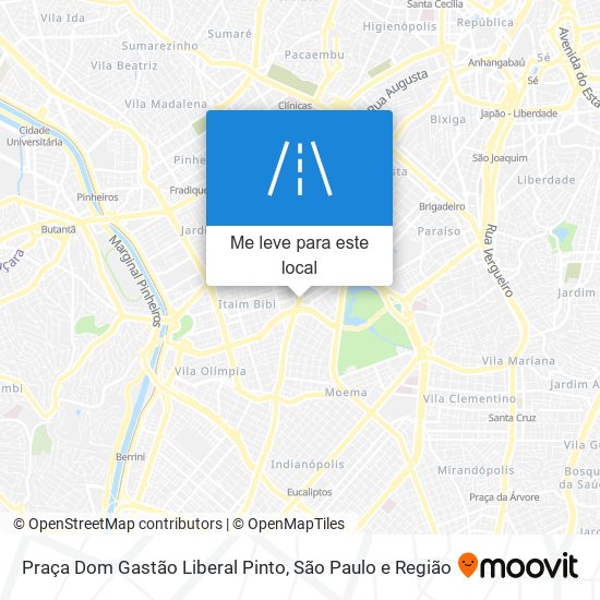 Praça Dom Gastão Liberal Pinto mapa