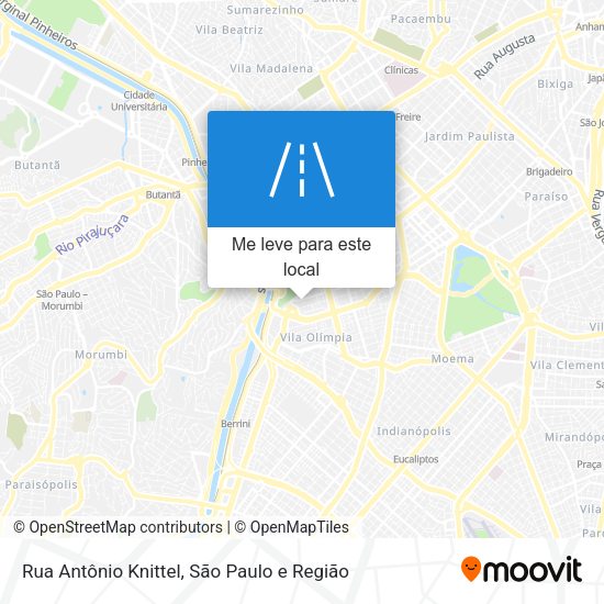 Rua Antônio Knittel mapa