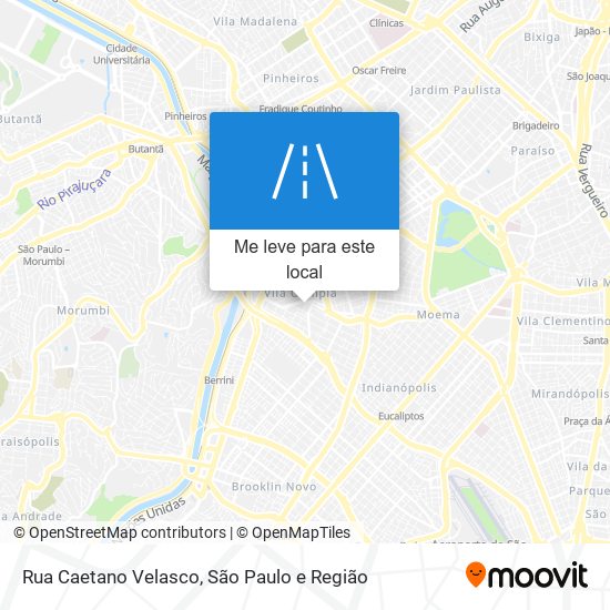 Rua Caetano Velasco mapa